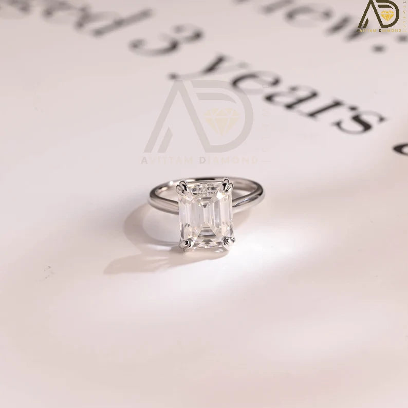 Solid Gold Moissanite Ring