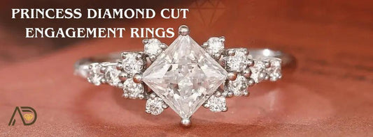 princess diamond cut engagement ring