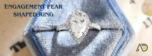 engagement pear shaped ring