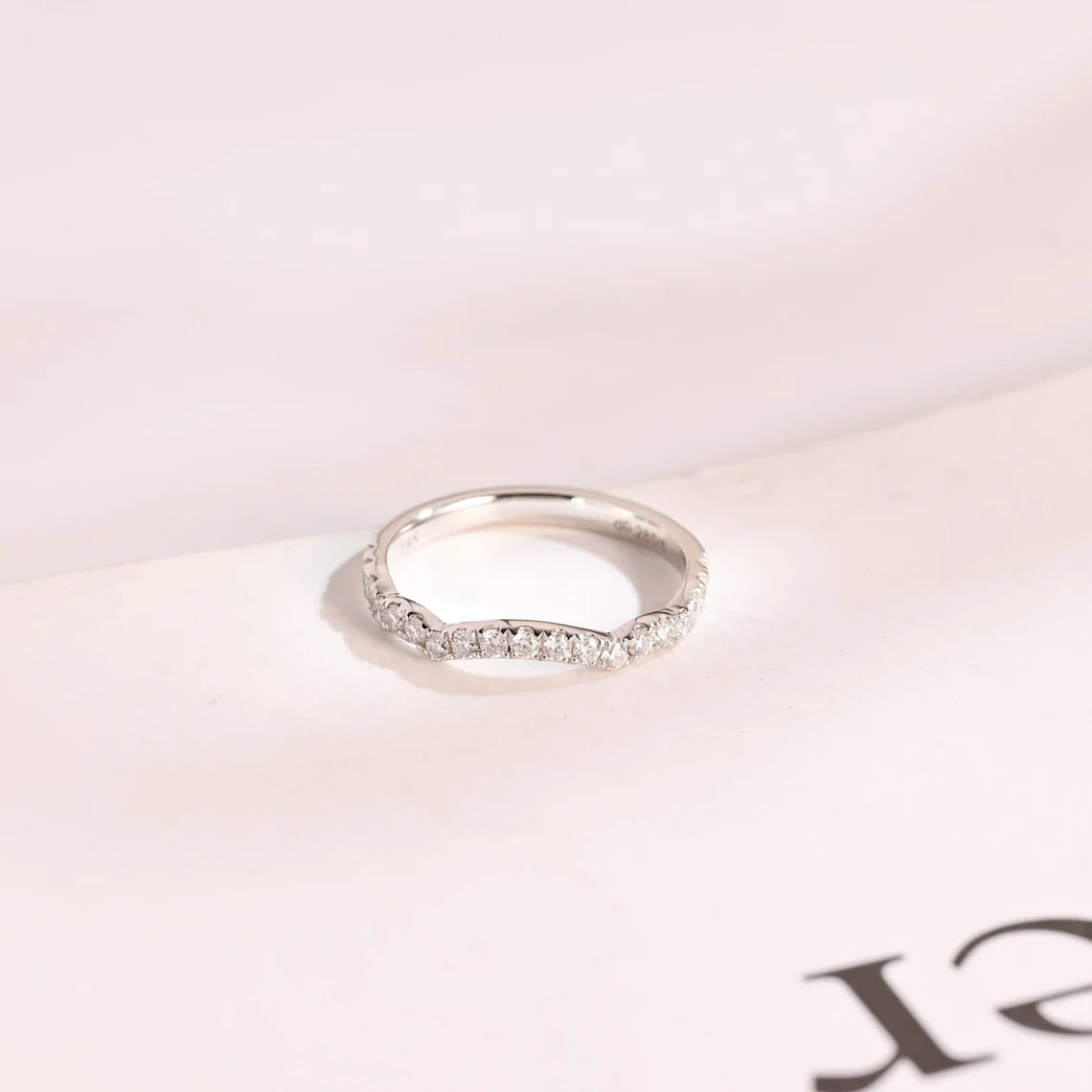 Art deco wedding band