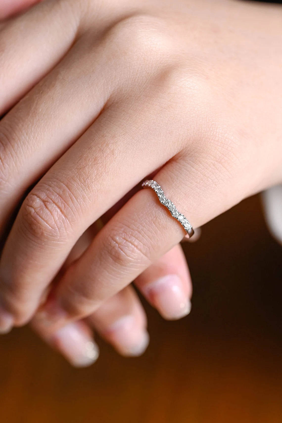 Handmade moissanite ring