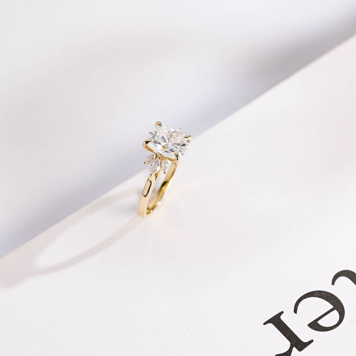 Moissanite Gold Solitaire