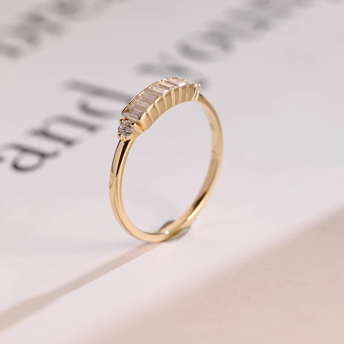 Baguette diamond band