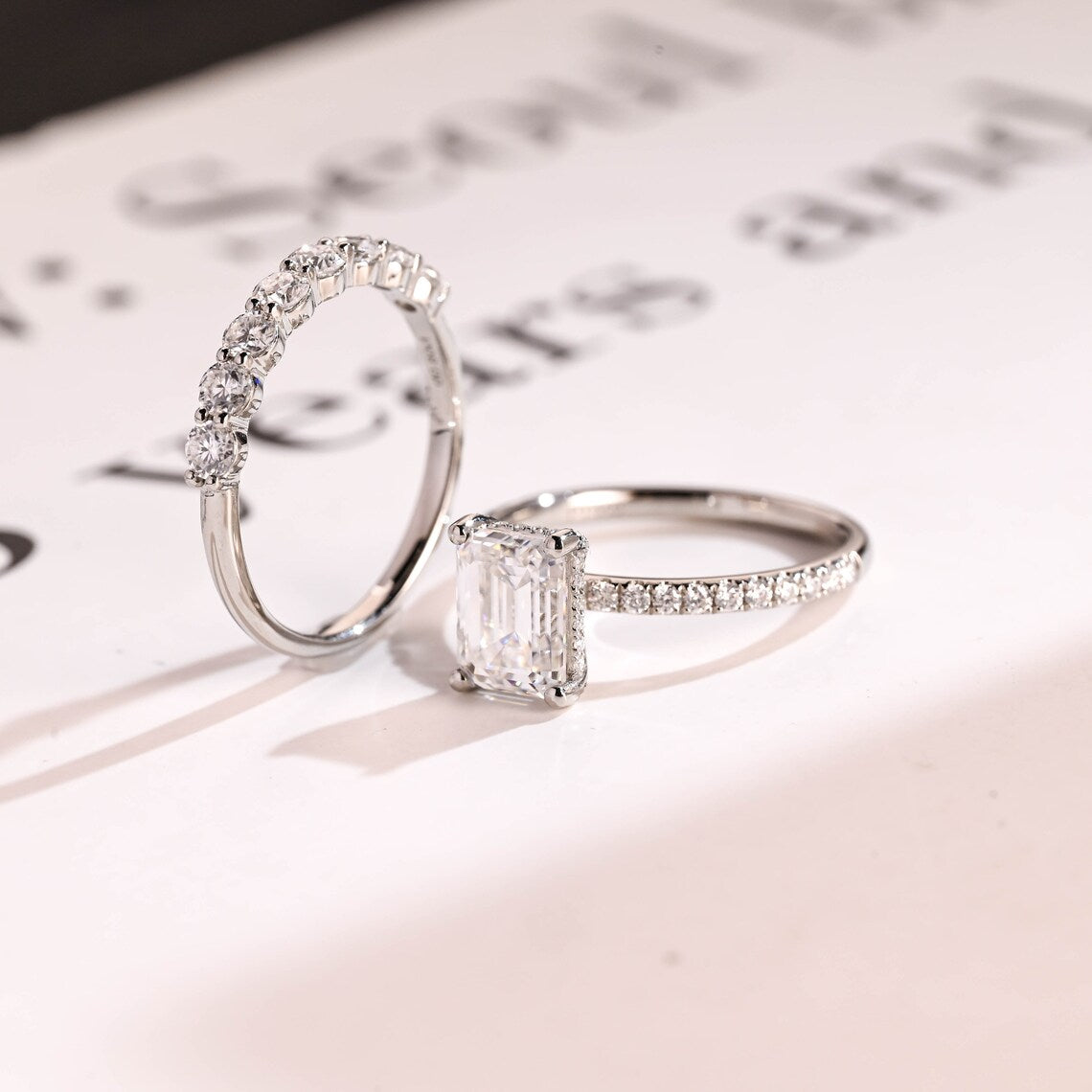 Half eternity diamond band