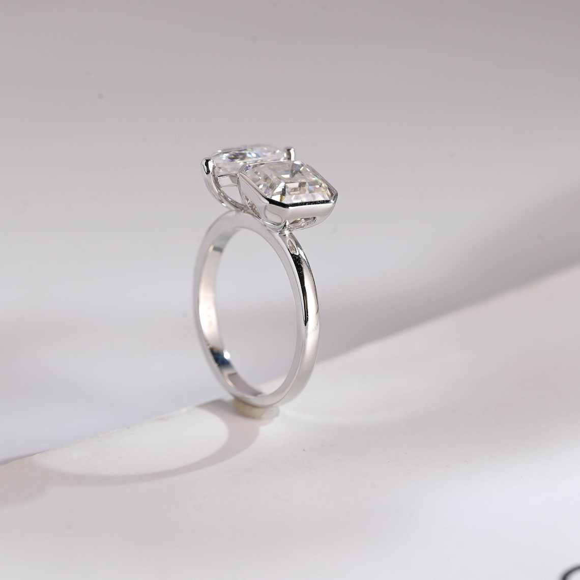 White gold engagement ring