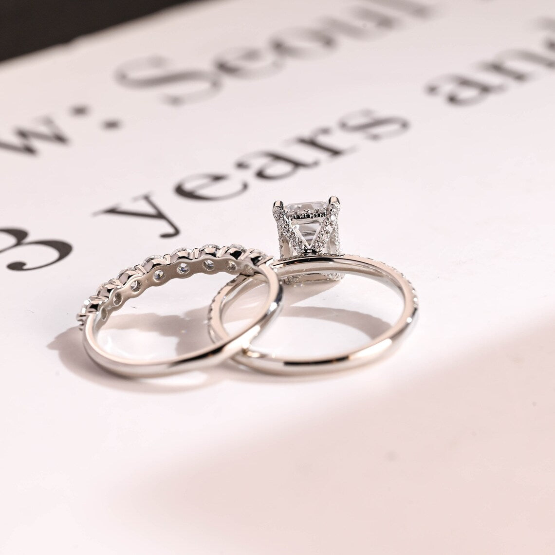 Wedding ring set for her