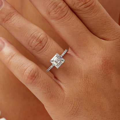 Asscher cut diamond ring | asscher cut diamond engagement rings