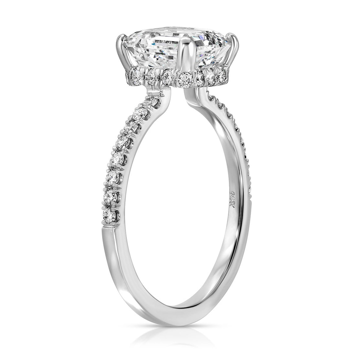 hidden halo engagement ring | hidden halo diamond ring | hidden halo ring