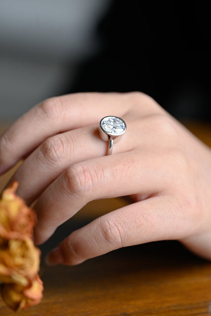 Moissanite Proposal Ring