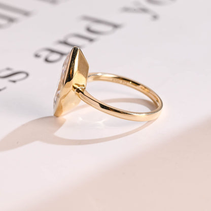 Handmade moissanite ring