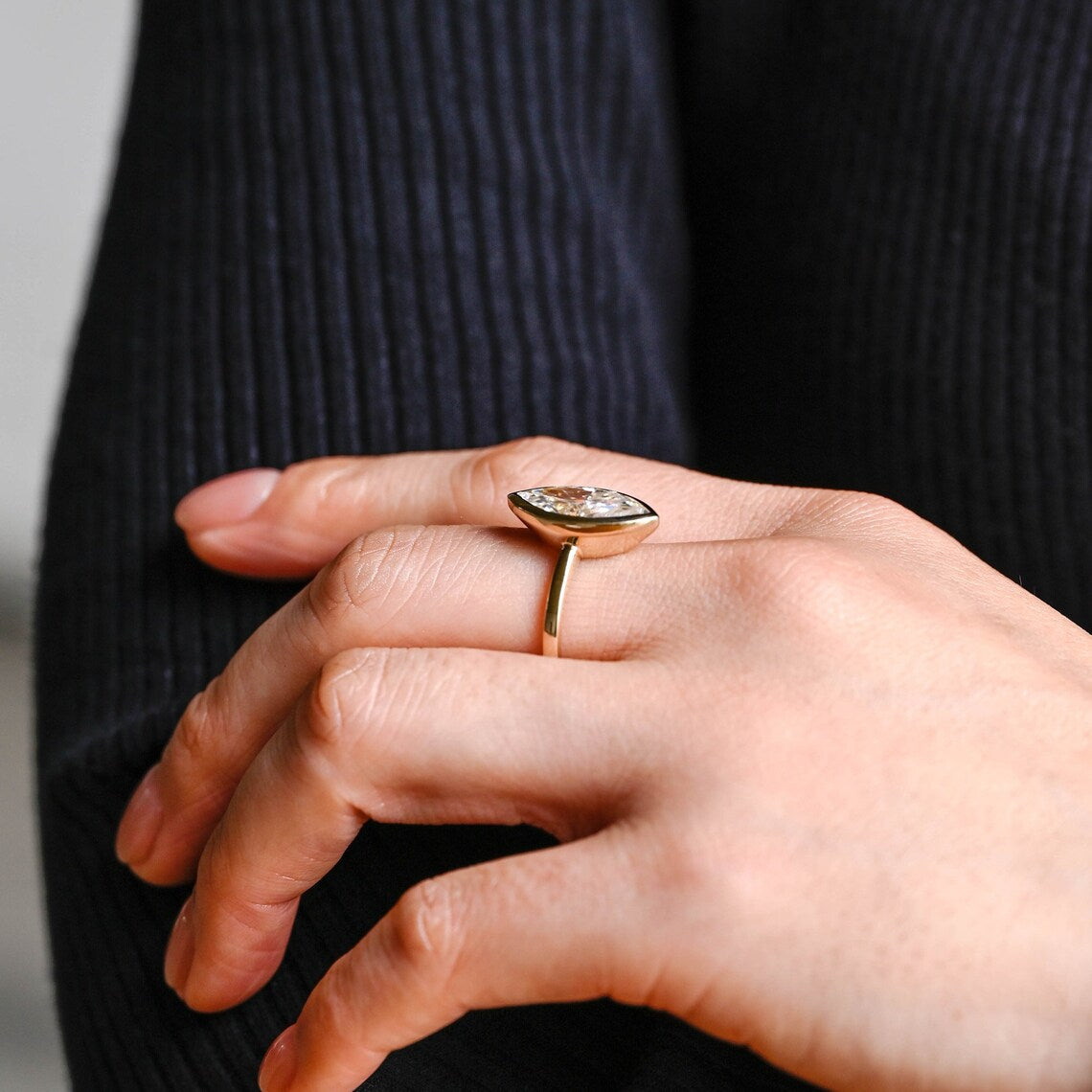 Champagne gemstone ring