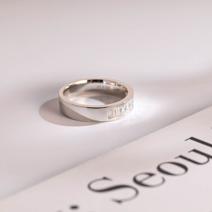 Moissanite anniversary ring