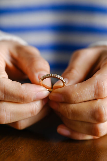 Moissanite promise ring