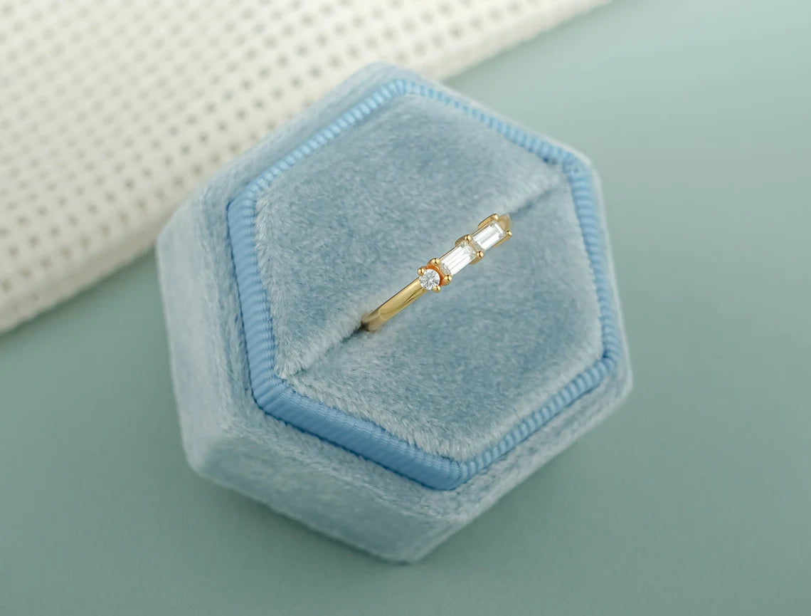 Minimalist diamond band