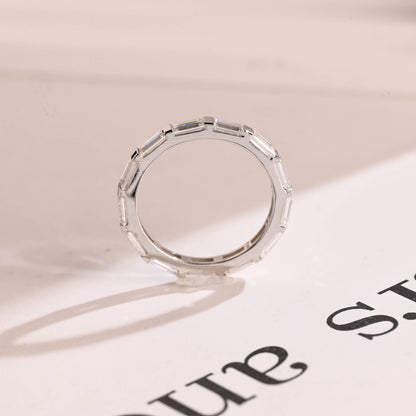 Moissanite eternity band