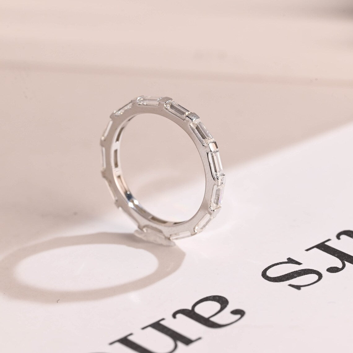 Bar set eternity ring