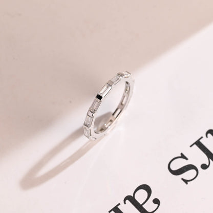 Moissanite wedding band