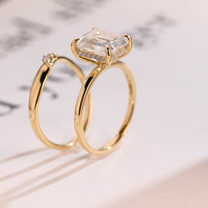 Hidden halo diamond ring