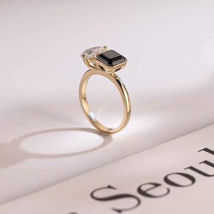 Straight shank engagement ring