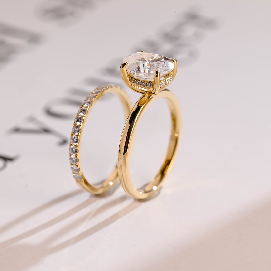 Hidden halo diamond ring
