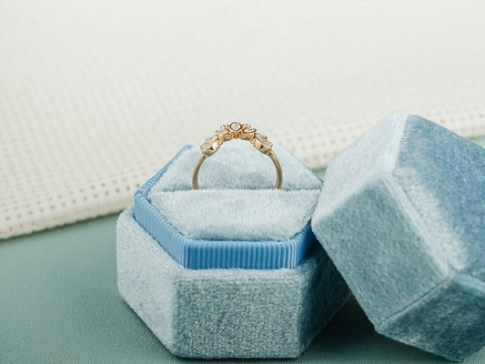 Marquise moissanite band