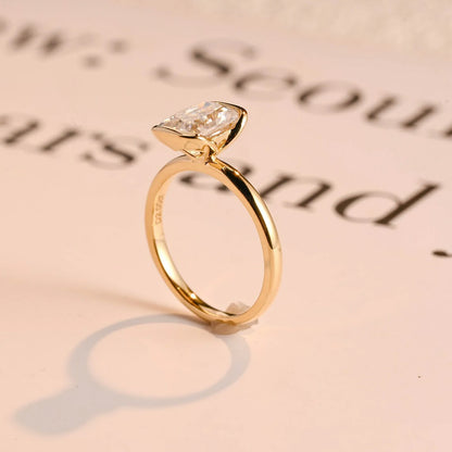 Birthday Gift Magic | Radiant Cut Ring | Golden Sparkle

