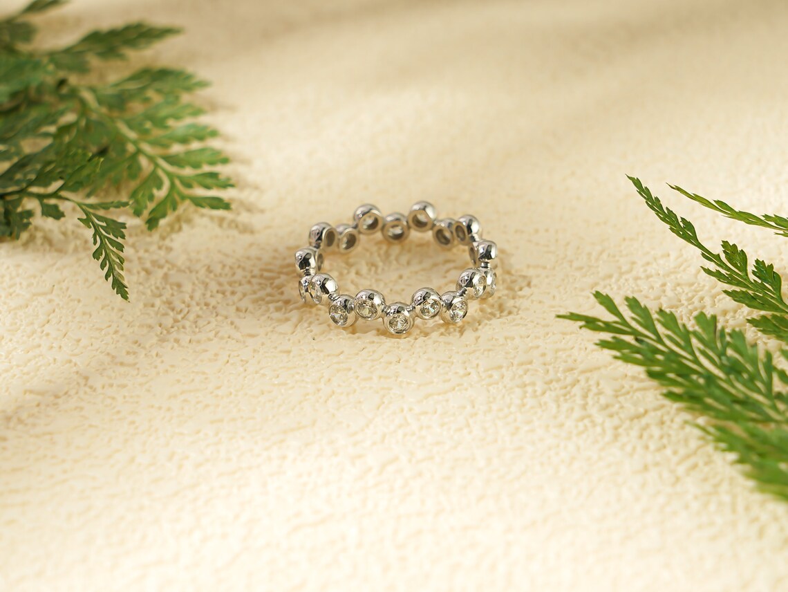 Bezel set diamond band