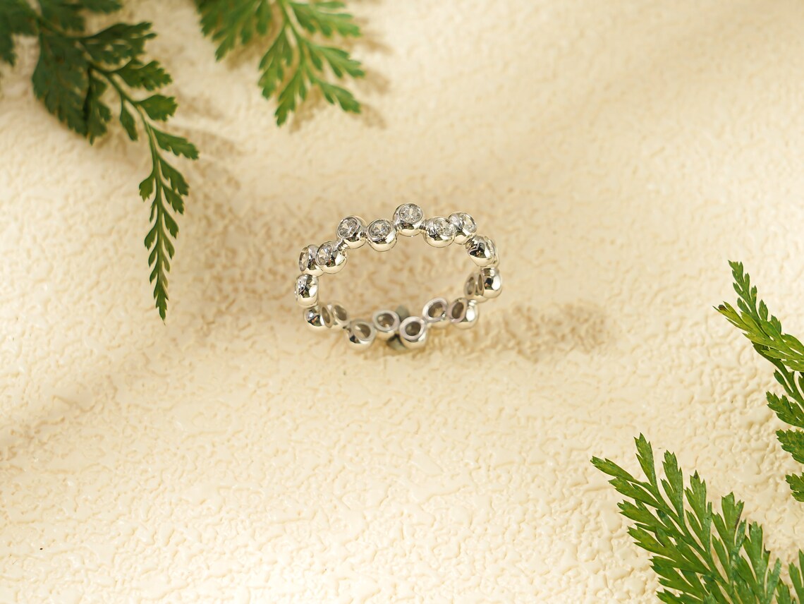 Moissanite anniversary ring