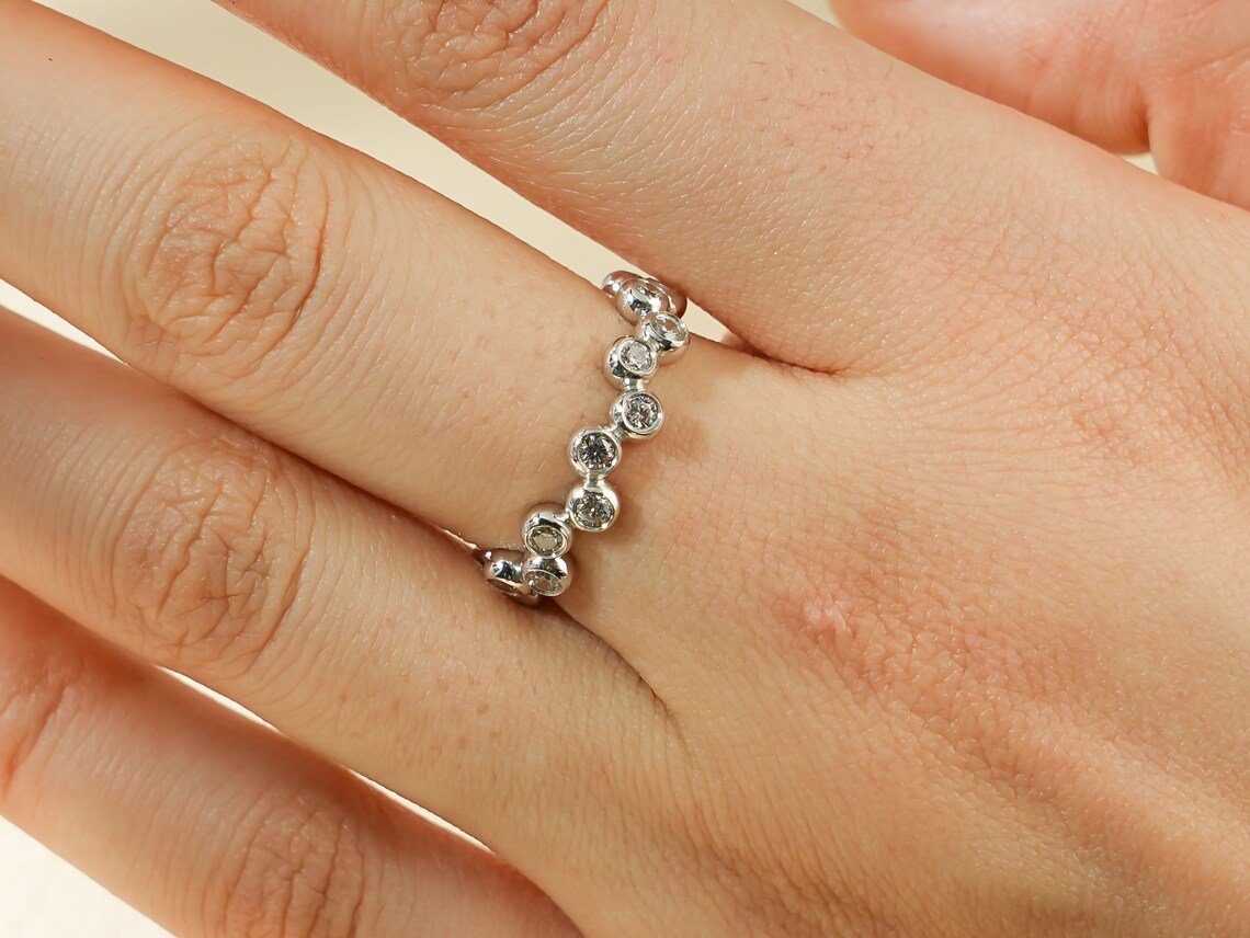 Bridal moissanite band