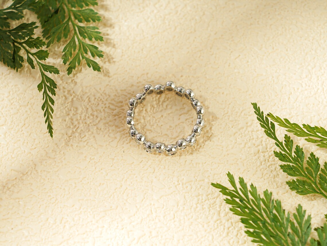 Dainty gold eternity band