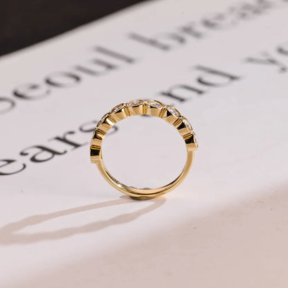 Bezel set moissanite ring