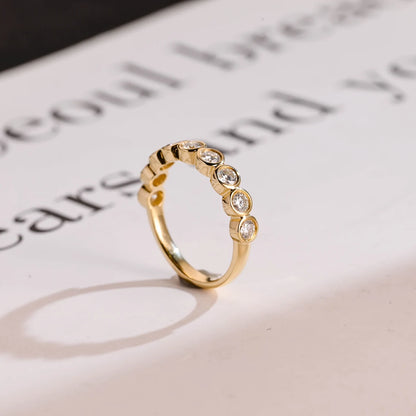 Moissanite wedding band