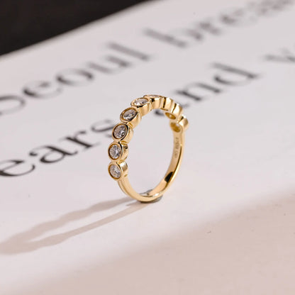 Half eternity moissanite band