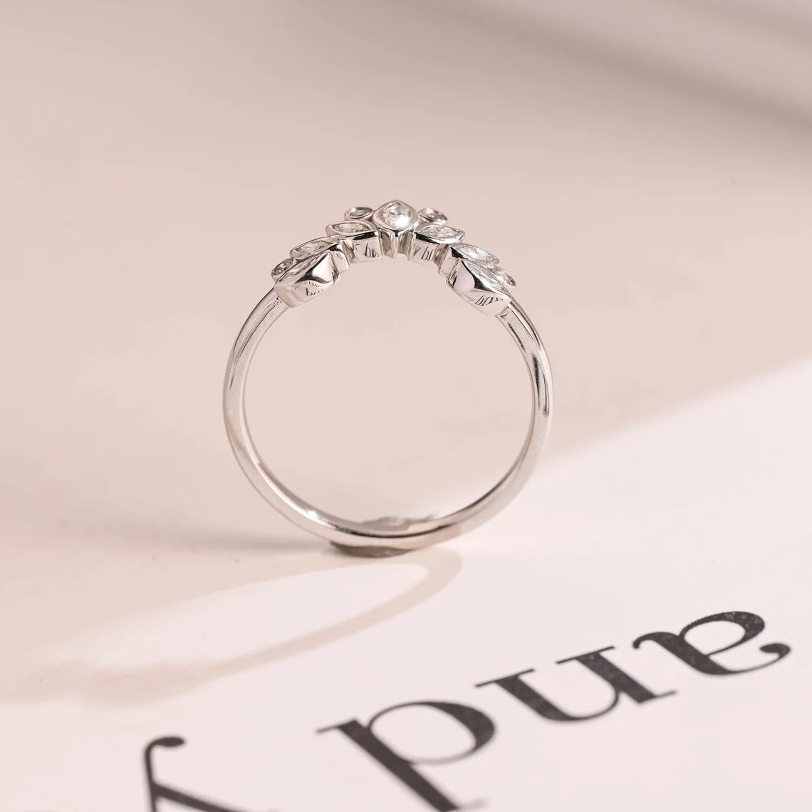 Curved Moissanite Band