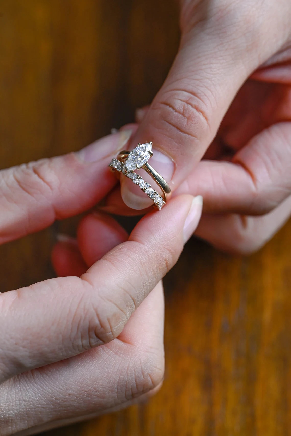 Handcrafted engagement ring