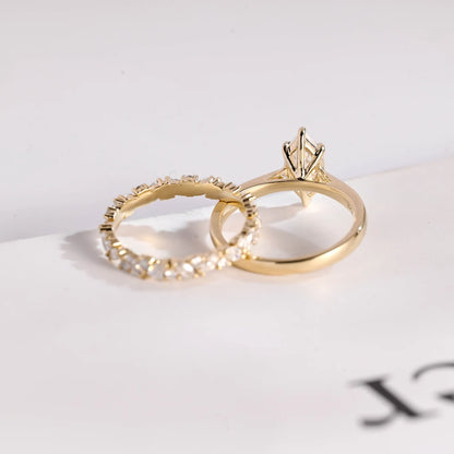 Wedding ring set for her