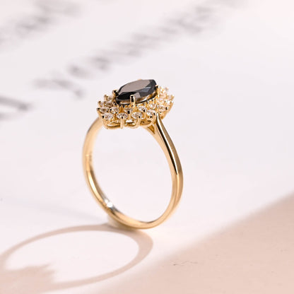 Vintage halo engagement ring