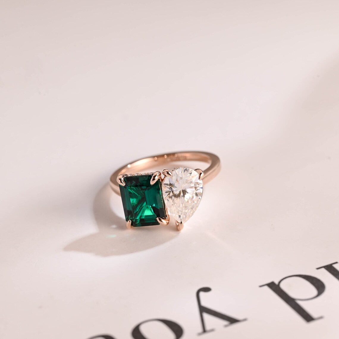 Toi et Moi engagement ring