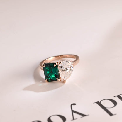 Toi et Moi engagement ring