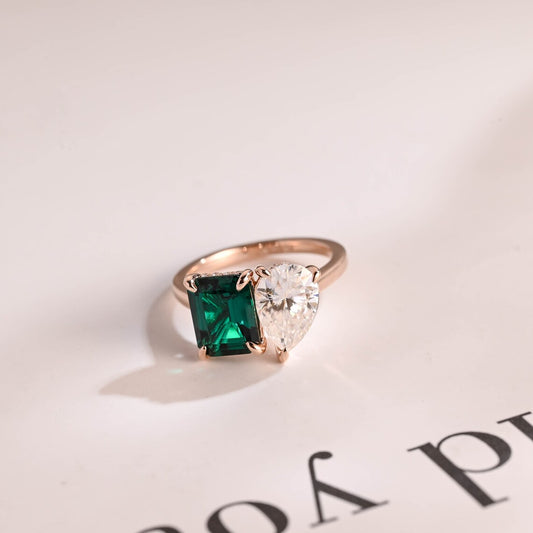Toi et Moi engagement ring