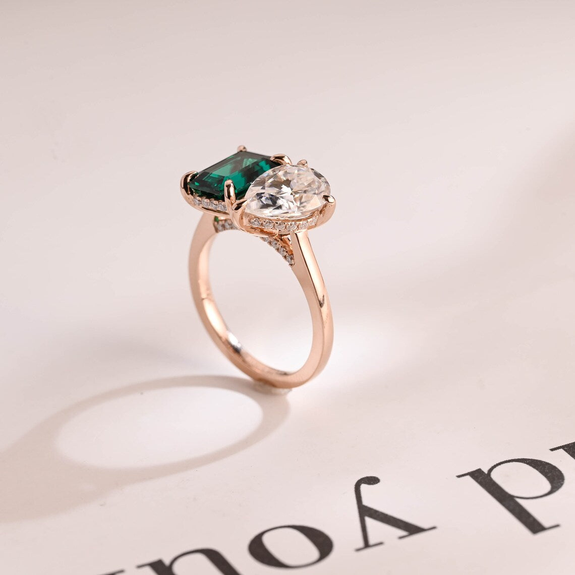 Hidden halo engagement ring