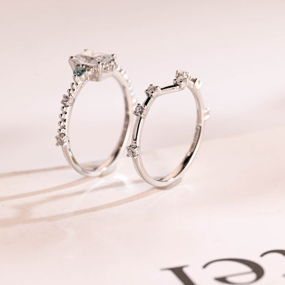 Cluster diamond accent ring