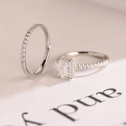 Moissanite bridal ring set