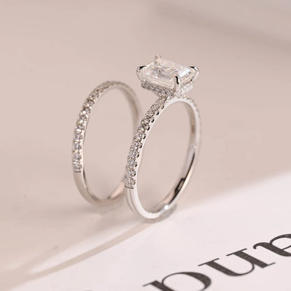 Half eternity pave wedding band