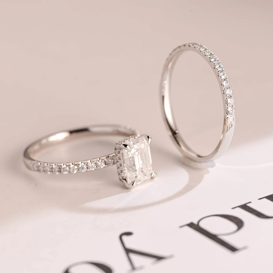 Hidden halo engagement ring