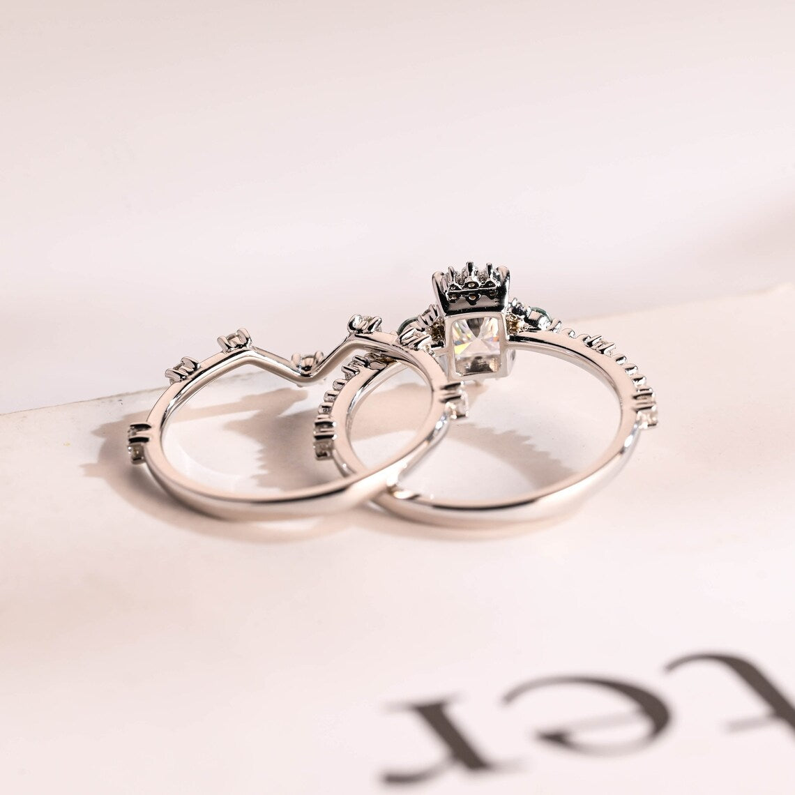 Handmade moissanite ring