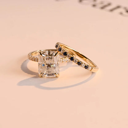 Moissanite diamond ring set