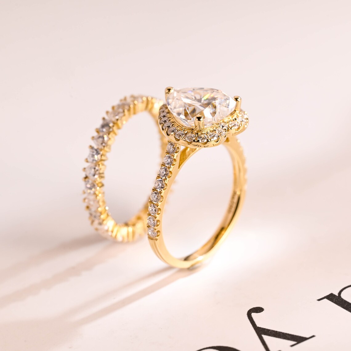 Round cut half eternity ring