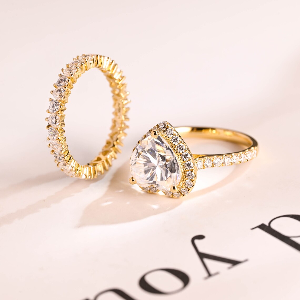Heart full eternity pave band