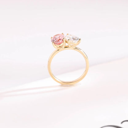 Pear cut moissanite ring